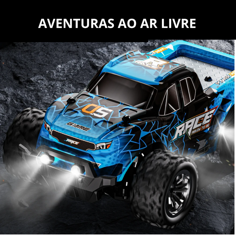 Brinquedo Carro Off-Road KF23 2.4G RC Com Luz LED 2WD KF24 Controle Remoto Escala 1:20