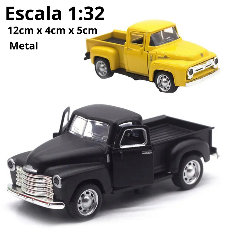 Miniatura Pickups Truck  Clássico Metal Escala 1:32 Coleção de Natal