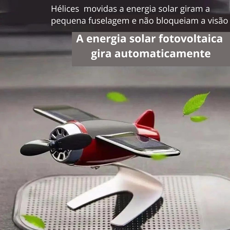 Miniatura Avião Solar Para Decoração de Carro Modelo Original