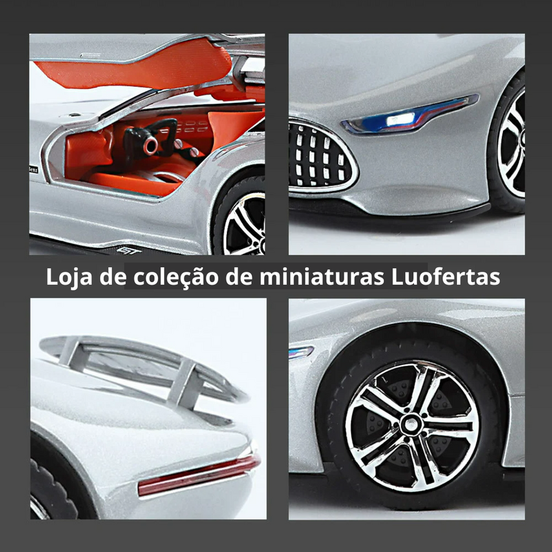 Miniatura, AMG Vision GT Metal Escala 1:24 Com Som, Luz e Buzina