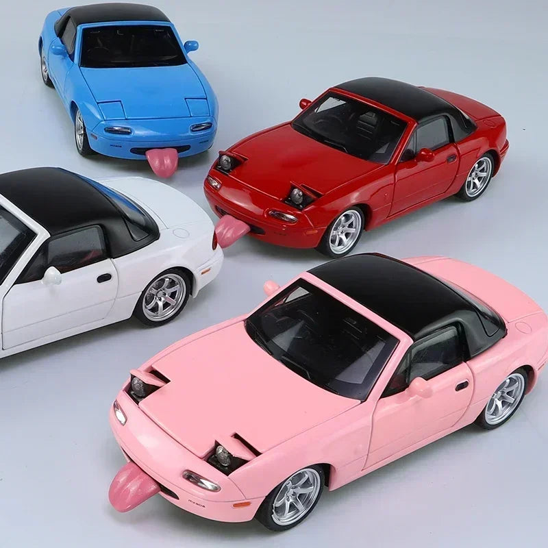 Miniatura Mazda MX5 MX-5  Pull Back, Som e Luz Escala 1:32