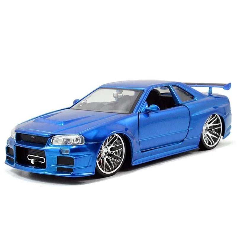 Miniatura Nissan GTR R34 Skyline Metal Escala 1:24 Velozes e Furiosos