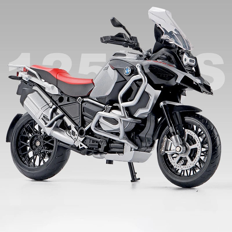 Miniatura Moto BMW R1250GS ADV Metal Escala 1:12 Com Som e Luz