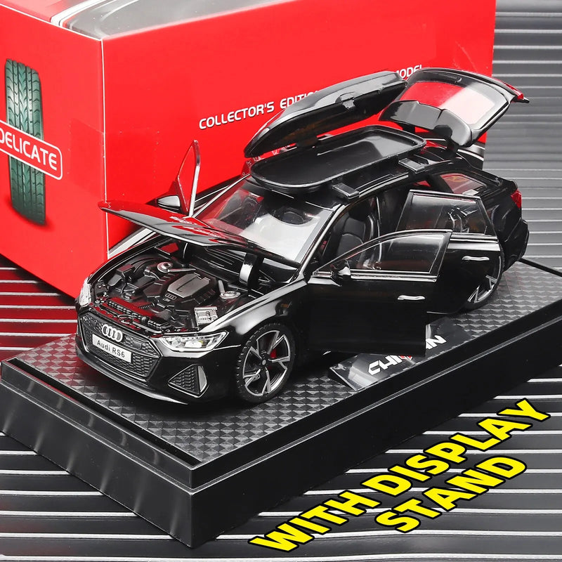 Miniatura Audi Sport Avant  Modelo RS6 Metal, Escala 1:32 Com Som e Luz