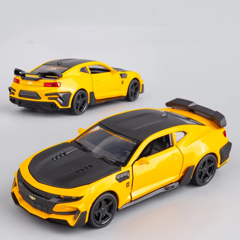 Miniatura Camaro Chevrolet Metal Escala 1:32 Pullback Com Som e Luz Dianteira e Traseira