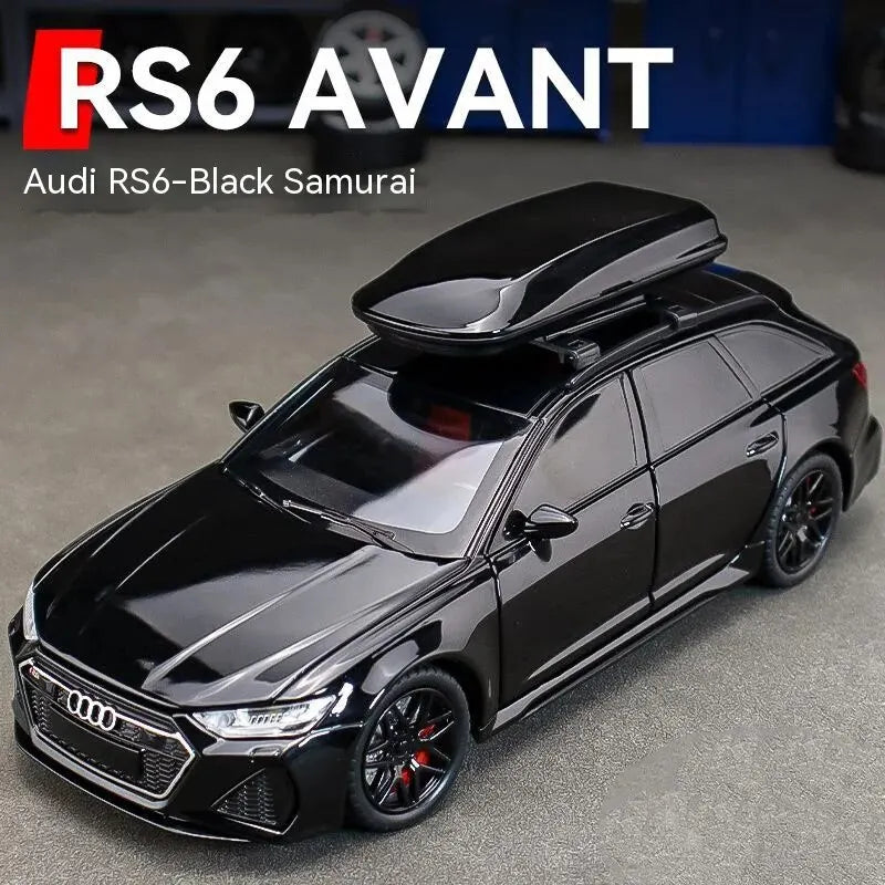 Miniatura Audi Sport Avant  Modelo RS6 Metal, Escala 1:32 Com Som e Luz