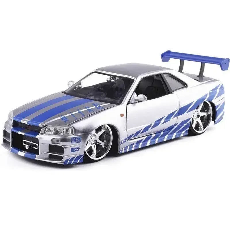 Miniatura Nissan GTR R34 Skyline Metal Escala 1:24 Velozes e Furiosos