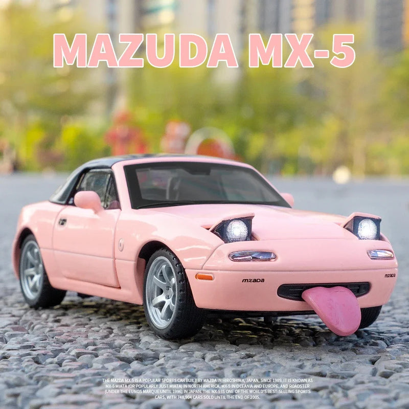 Miniatura Mazda MX5 MX-5  Pull Back, Som e Luz Escala 1:32