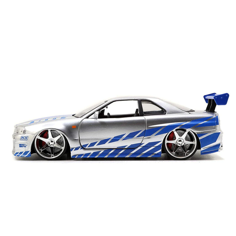 Miniatura Nissan GTR R34 Skyline Metal Escala 1:24 Velozes e Furiosos