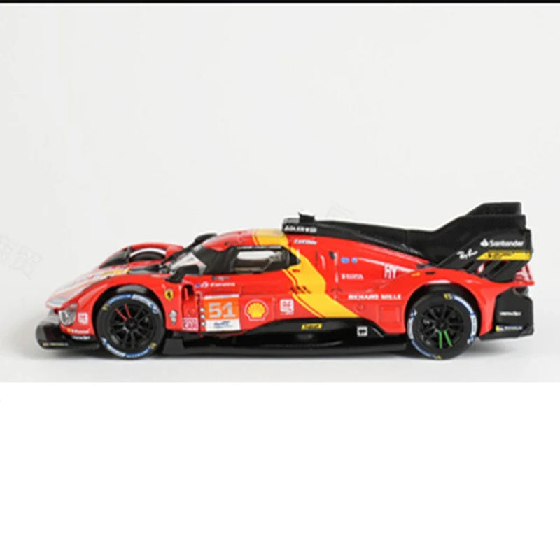 Miniatura Ferrari 499P Rally Champion, Porsche 963 BWM M Hybird V8, Lamborghini SC63 Die Cast Car Model