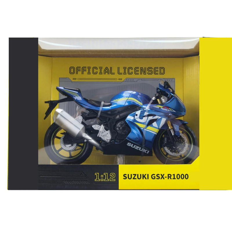 Miniatura Moto Suzuki Metal GXS-R1000 Escala 1:12 - Coleção Original