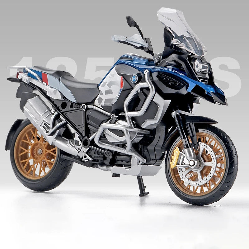 Miniatura Moto BMW R1250GS ADV Metal Escala 1:12 Com Som e Luz