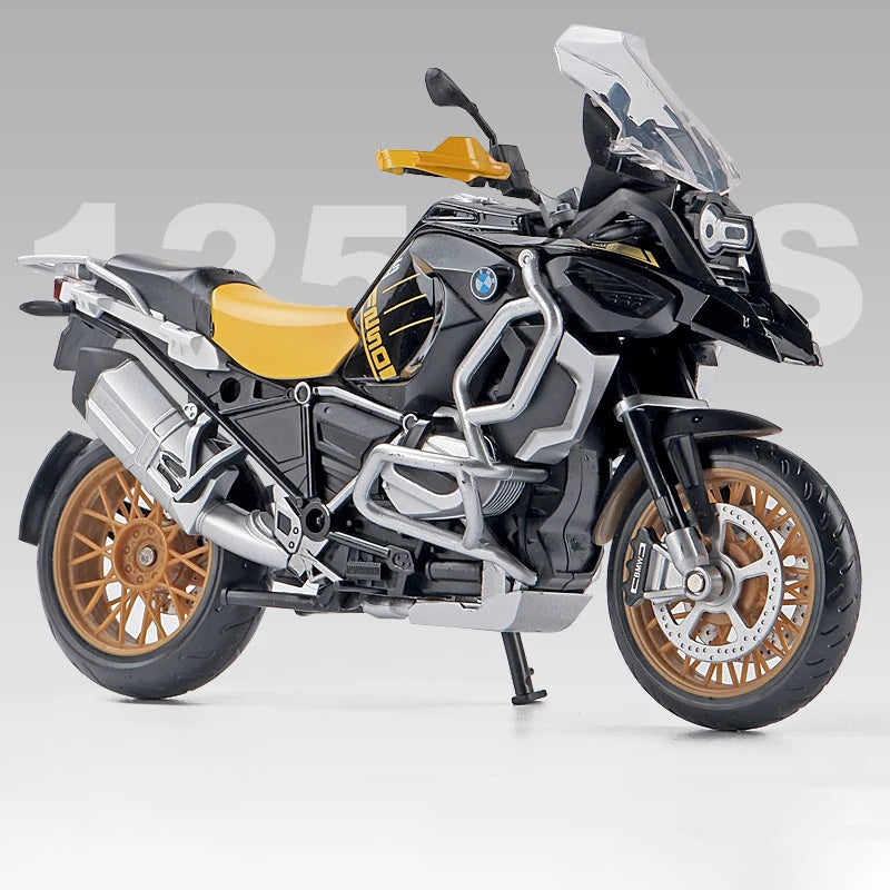 Miniatura Moto BMW R1250GS ADV Metal Escala 1:12 Com Som e Luz