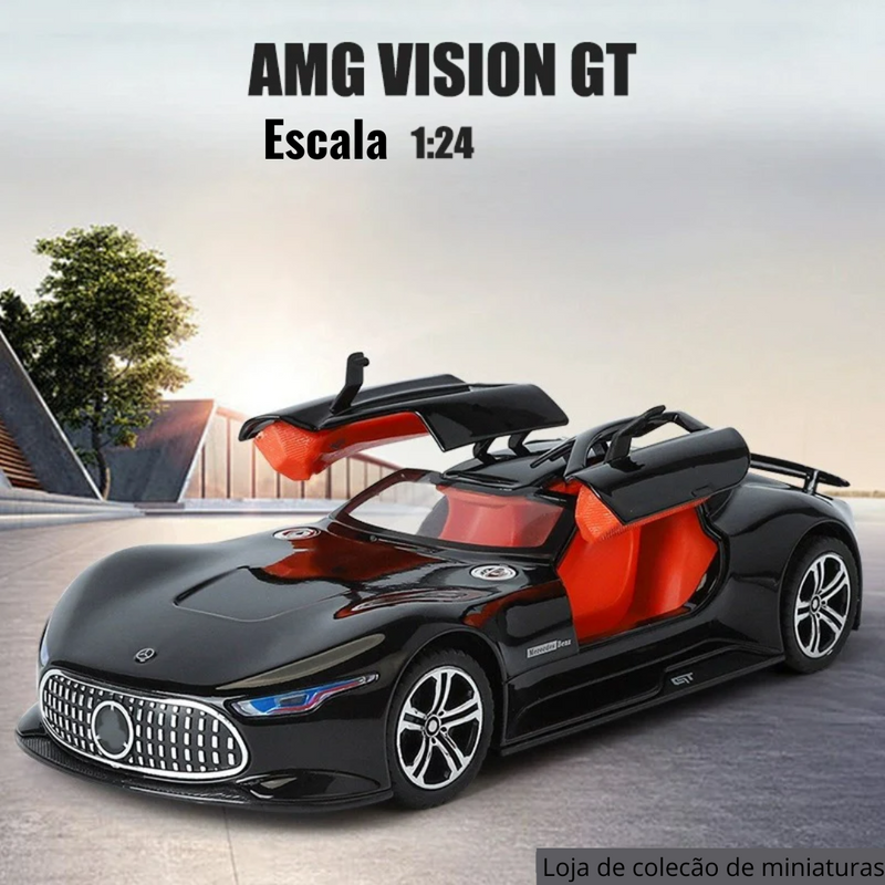 Miniatura, AMG Vision GT Metal Escala 1:24 Com Som, Luz e Buzina